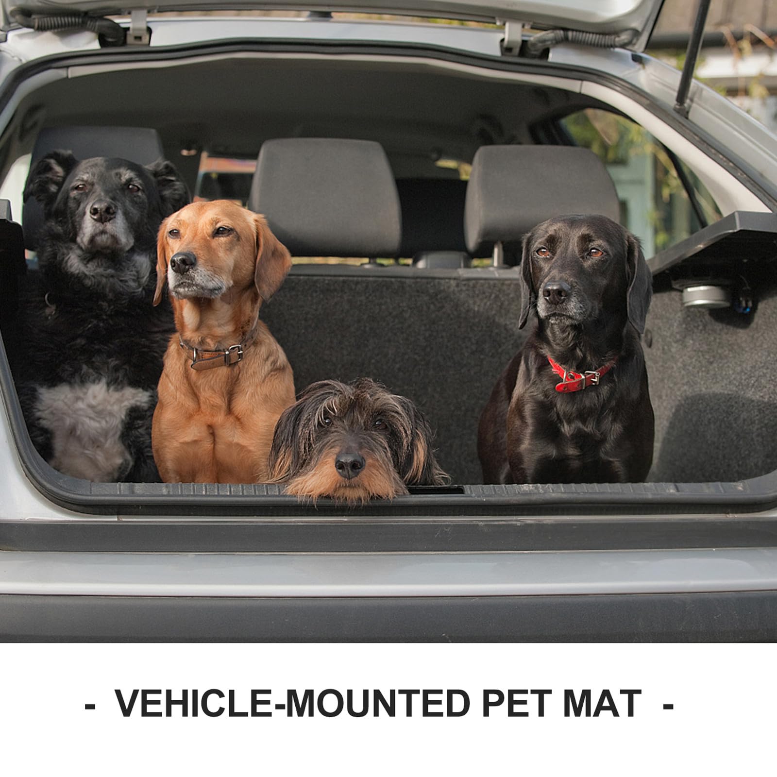 Veemoon Coussin Auto en Tissu Oxford Respirant de Sécurité Robuste Rehausseur Noir pour Chien pour Voyage et Conduite