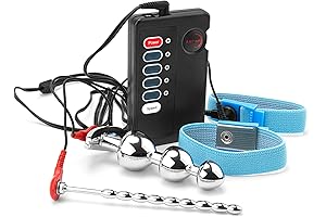 Electric Anal Electro Stimulation Prostate Massager with Flared Base