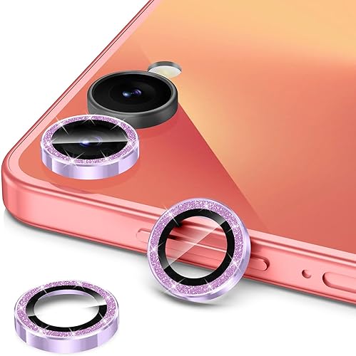 Vista 39 de para Samsung Galaxy Z Flip 7 Protector de Lente de Cámara, Cubierta de Lente de Vidrio Templado con Anillo de Metal Individual, [Fuerte Adhesión] 1