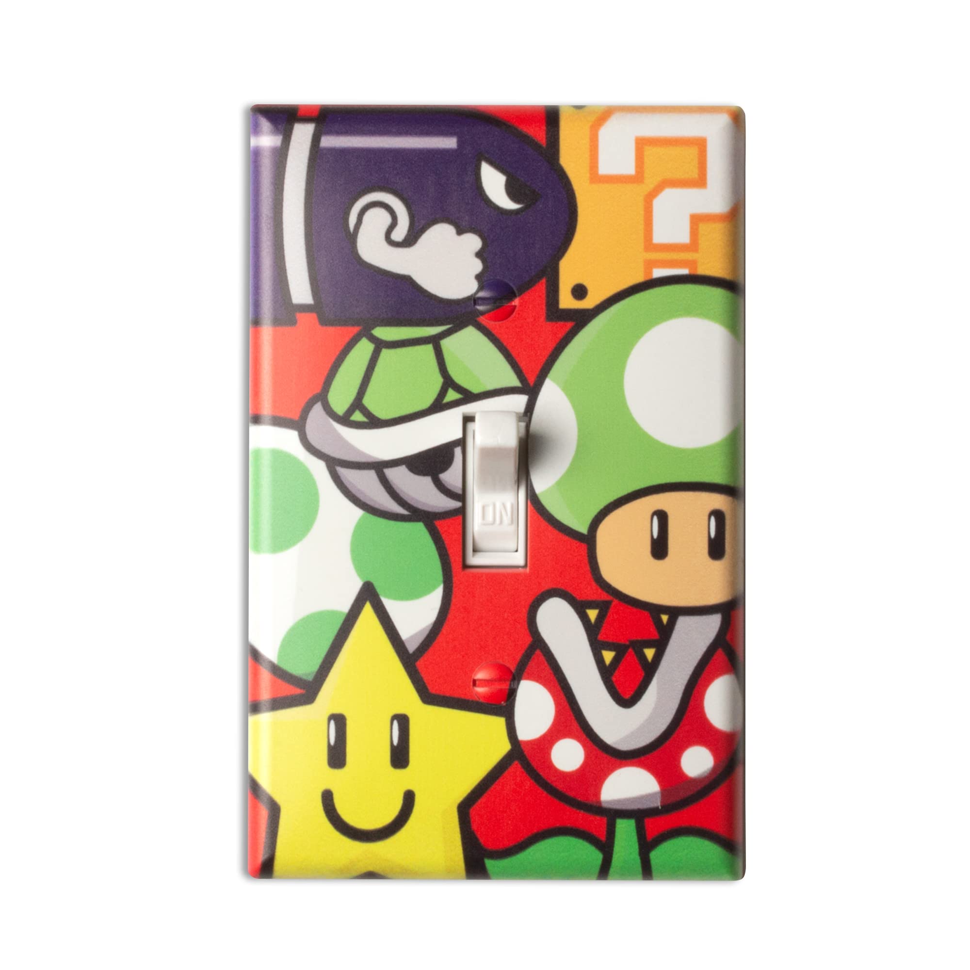 Generic Mario Themed Multicolor Wall Plate, Light Switch Cover, WP-07