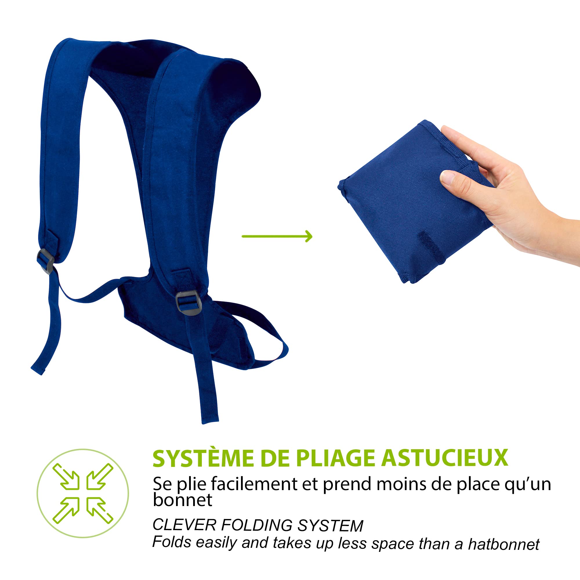 Wantalis - Skiback Kid - Un Produit révolutionnaire pour Porter Vos Skis en libérant Vos Mains - Bretelles adaptables et réglables - Taille Enfant 1m30 Maxi