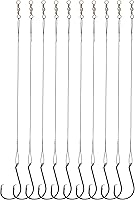 Beoccudo 25pcs Saltwater Circle Hooks Rigs with Steel Leader Wire - Heavy Duty 1/0-10/0 for Bass Catfish Striper