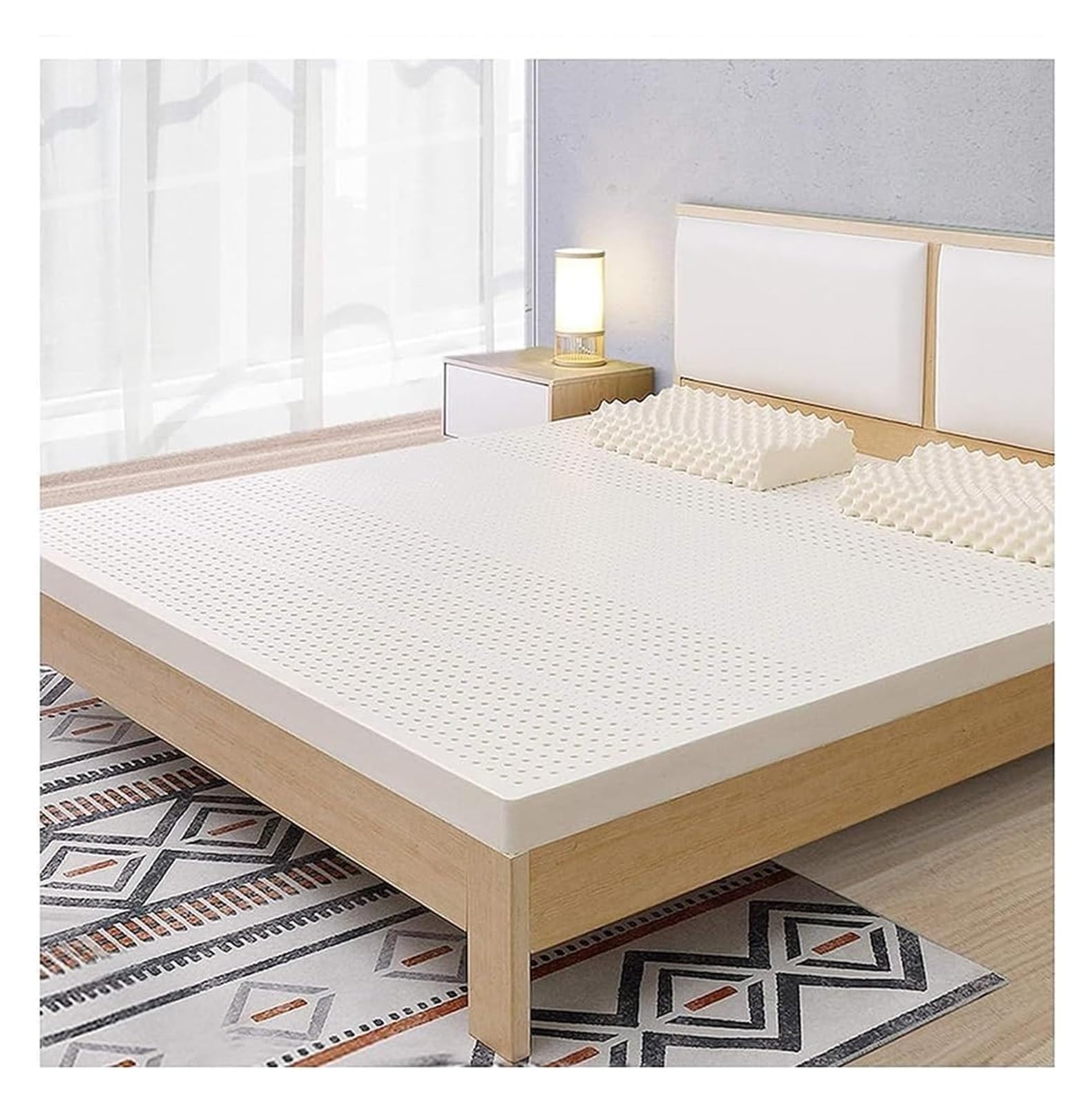 OneGrifN Natural Latex Topper Firm Foam Mattress 100 Natural Latex Luxurious Comfort Soothing Pressure Point Relief Support for