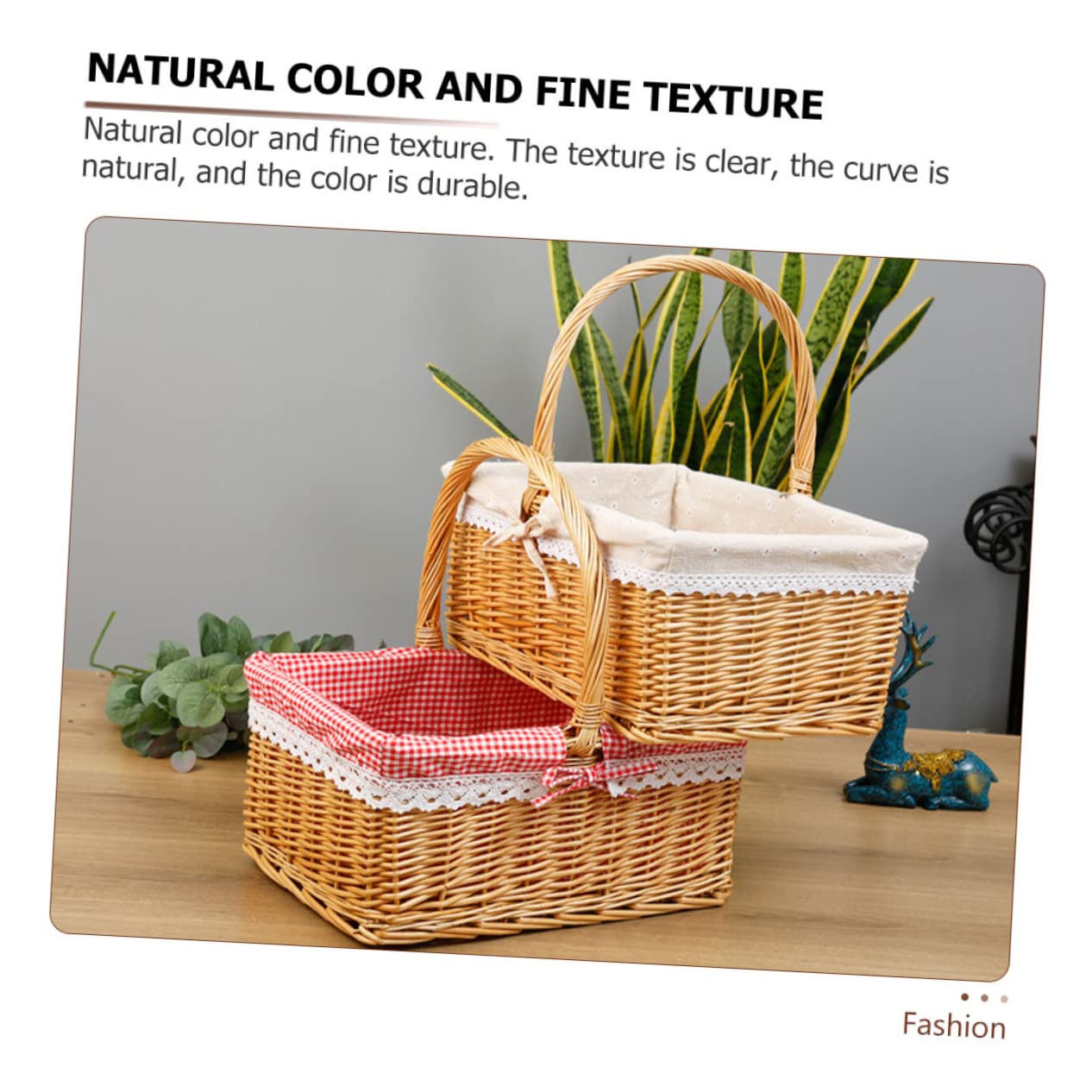 Alipis Cesta De Flores Tejida A Mano Multiusos De Mimbre Para Picnic Decoración Del Hogar Almacenamiento Y Decoración De Fiestas.