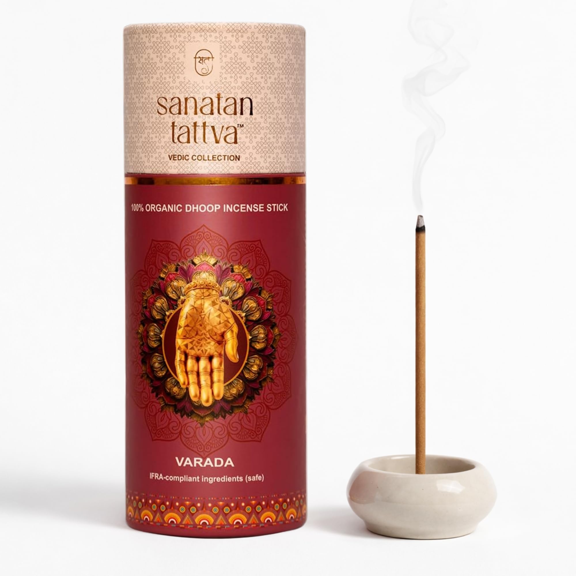 Varada Agarbatti (40 Bambooless Dhoop Sticks) | Floral Fresh & Musky Incense | Handcrafted Natural Dhoop | Zero Black Smoke | for Puja, Meditation & Positivity | Made in India (1)-image-49