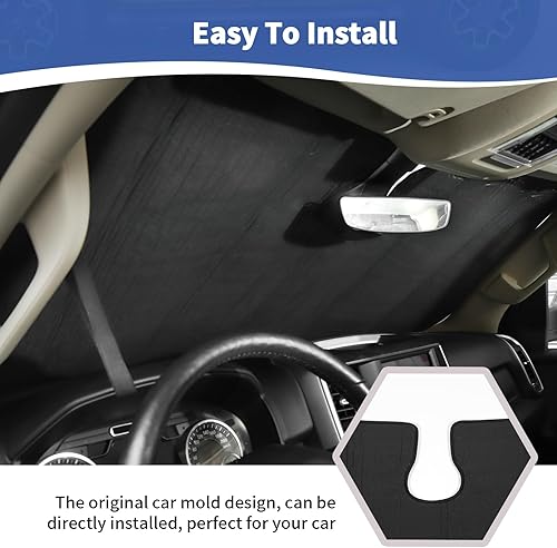 Miniatura 5 de RT-TCZ Parasol para parabrisas RAM para Dodge RAM 1500 2500 3500 2018 - Presente parasol delantero