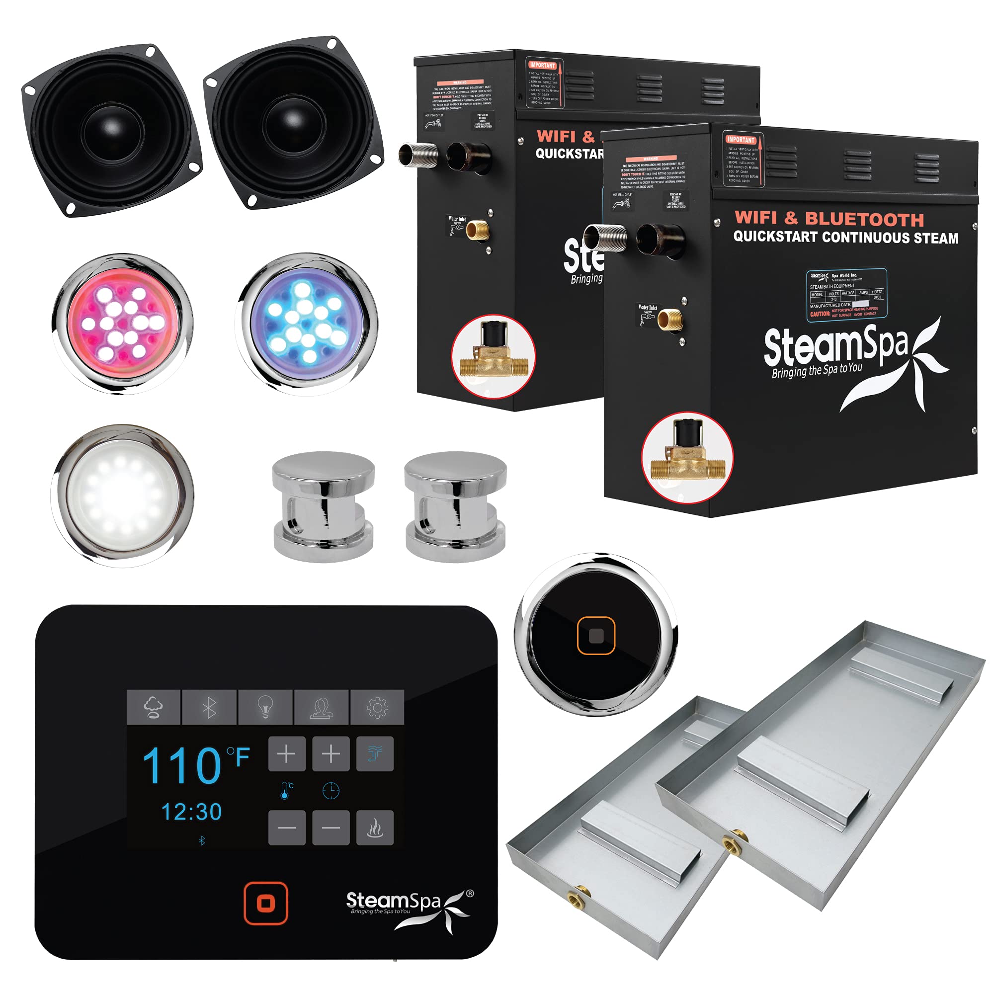 Buy SteamSpa Raven Series Wifi and Bluetooth 15kW QuickStart Steam Bath