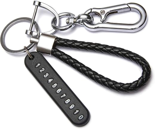 Storite Keychain, Anti-lost Number Card Braided Rope Quick Links Safety Chain | Rigging Accessories Tool | Key Ring Hook f...