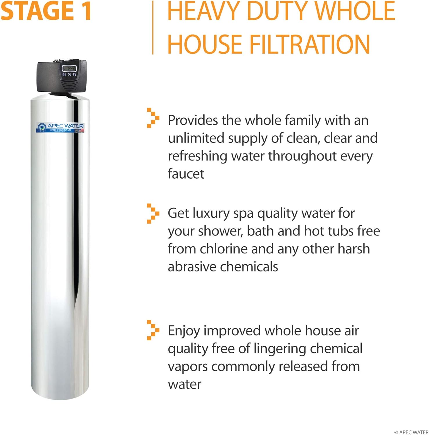 APEC Water Systems TO-SOLUTION-10 Whole House Water Filter, Salt Free Water Softener & Reverse Osmosis Drinking Water Filtration Systems for 1-3 Bathrooms: Tools & Home Improvement