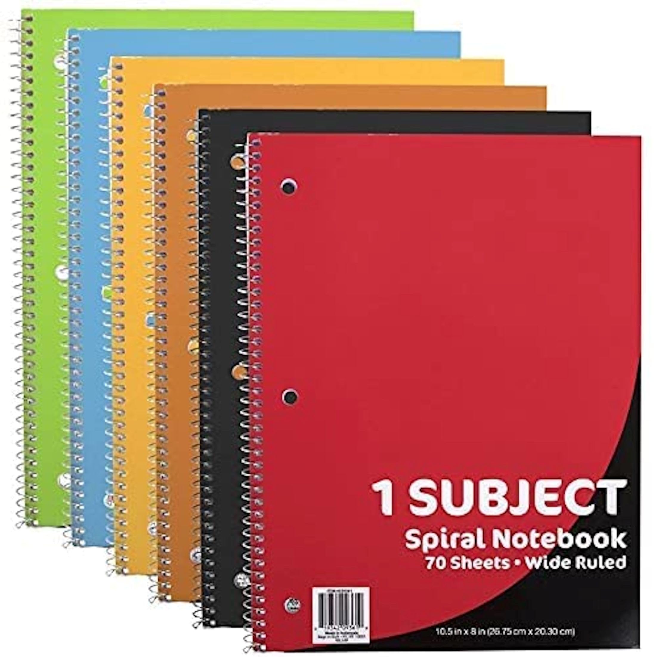 Trail maker 50 Notizbücher – ein Fach, breit liniert, Großpackung, 70 Blatt, Notizbücher für Kinder, Schule, Journaling, Notizen, Studenten und Arbeit