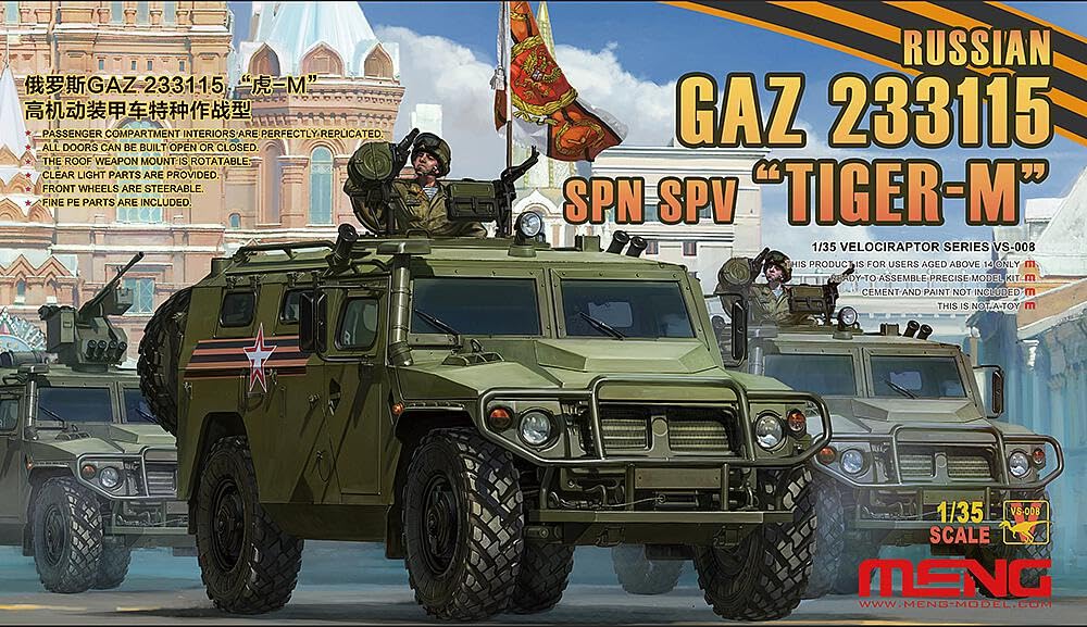 MENG 1:35 GAZ 233115 Russian Tiger M SPN SPV, Model kit, MNGVS-008-image-32