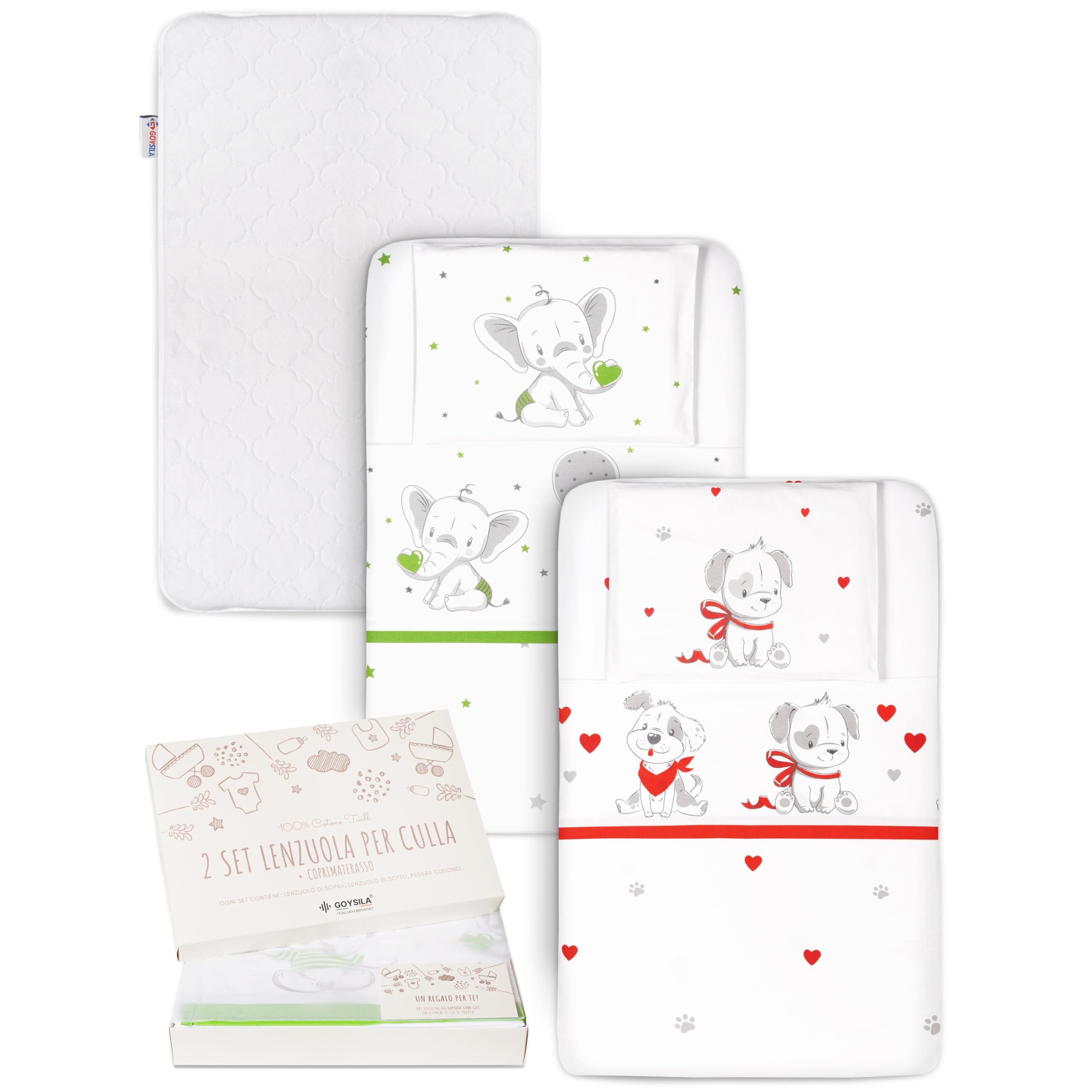 Goysila 2 Set Lenzuola Next To Me Compatibili Con Chicco Next2Me Dream Magic Culle Materasso 83x50cm In Cotone 100% Alta Qualità Certificato Oeko-Tex Coprimaterasso Assorbente Lavabile Lavatrice