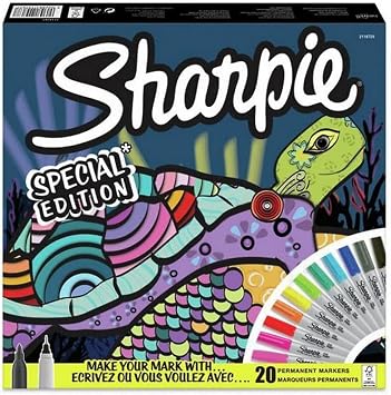 Sharpie Fine Permanent Markör 20'li Karışık Kutu, Kaplumbağa