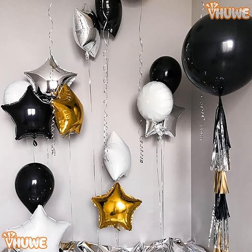 Miniatura 51 de Globos de estrella rosa de 18 pulgadas, 10 unidades de globos metálicos de aluminio de helio de Mylar en forma de estrella rosa caramelo para Globos