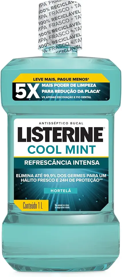 Listerine Enxaguante Bucal Cool Mint, 1L