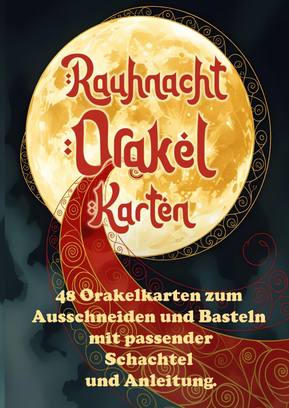 Rauhnacht Orakel Karten: 48 Orakelkarten zum Ausschneiden und Basteln mit passender Schachtel und Anleitung