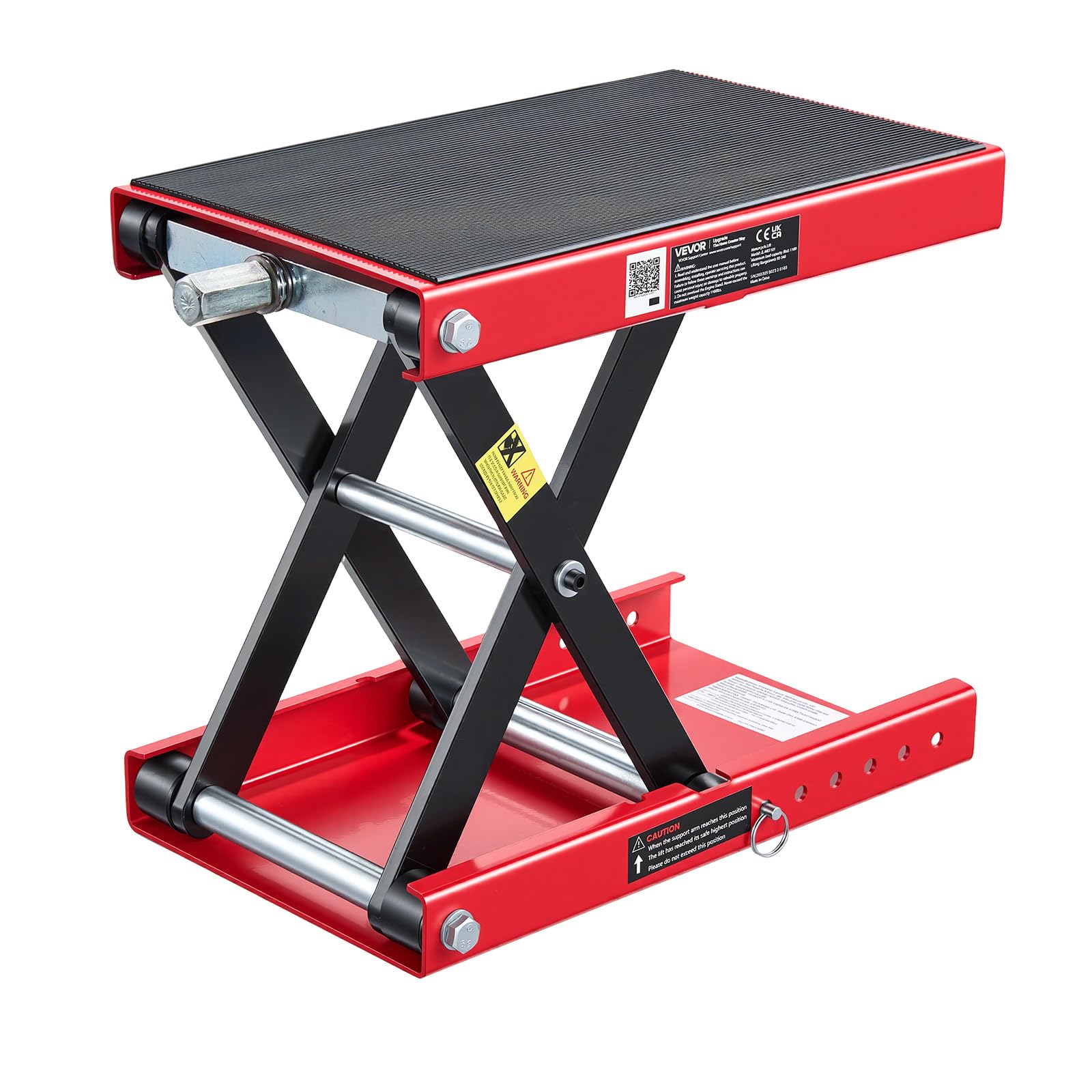 VEVOR Martinetto a Forbice per Moto, Piattaforma di Sollevamento Compatta Carico Max 499 kg, Escursione di Sollevamento 9,5-34 cm per Manutenzione Moto da Officina Garage, Sollevatore in Acciaio