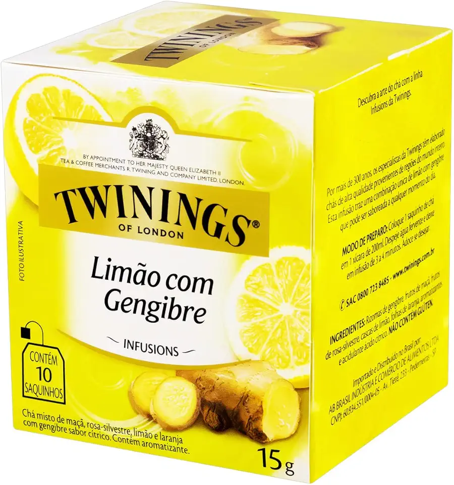 Chá Misto Limão e Gengibre Twinings com sabor marcante