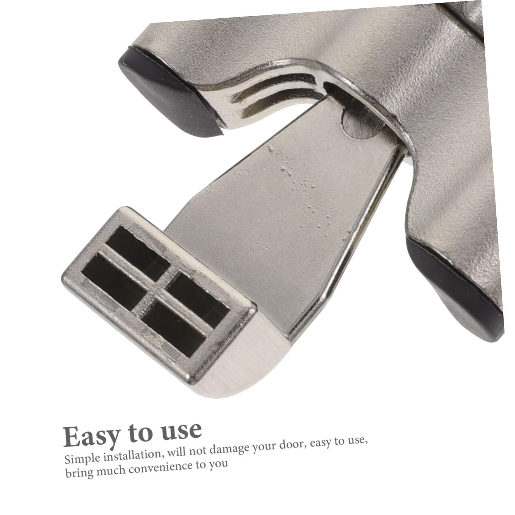 Butée de Sécurité de Porte Portable en Alliage de Zinc Argenté