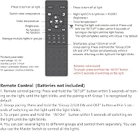 Klighten LED fali lámpa dimmelhető távirányítóval és APP vezérléssel, 61cm, 20W, fehér 5