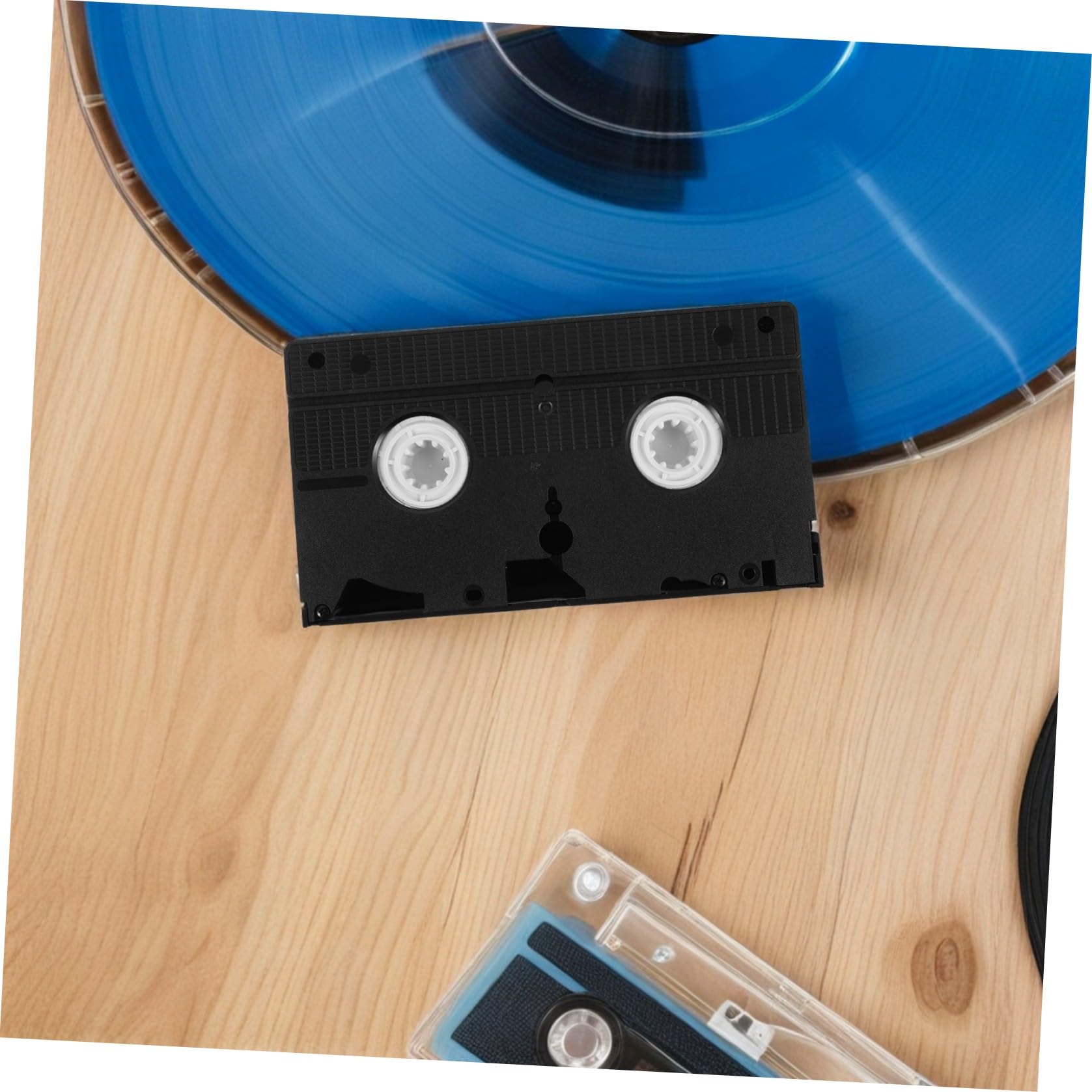 Pulitore per Testine Vcr a Secco per Videoregistratori, Facile da Usare, in Plastica Nera, Kit la Pulizia Cassette per Uso Domestico e Home Cinema