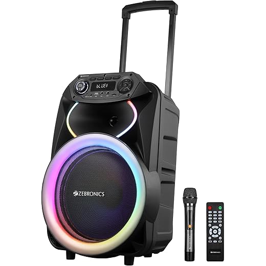ZEBRONICS GINOX Party Trolley DJ Speaker 80W Upto 7h Battery