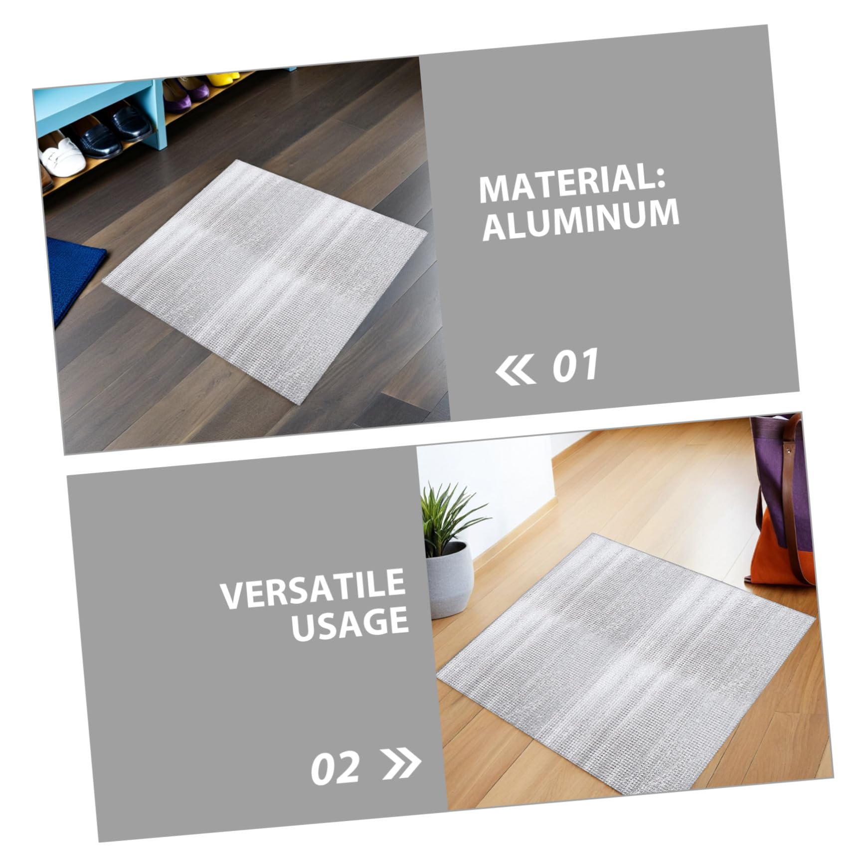Homoyoyo 2sets Copertura per Soffitta per Ventilazione Soffitto Isolante in Alluminio Guarnizione per Ventilatore per Soffitto Camper Garage Argento
