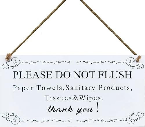 Kaishihui Señal de advertencia Please Do Not Flush toallas de papel productos sanitarios pañuelos y toallitas letrero de estilo vintage 5 x 10 Kaishihui Señal de advertencia Please Do Not Flush toallas de papel productos sanitarios pañuelos y toallitas letrero de estilo vintage 5 x 10