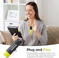 Vista 4 de Saramonic Blink500 Pro Micrófono Lavalier inalámbrico de doble canal para iPhone, micrófono inalámbrico de 2.4G con clip para grabación de video