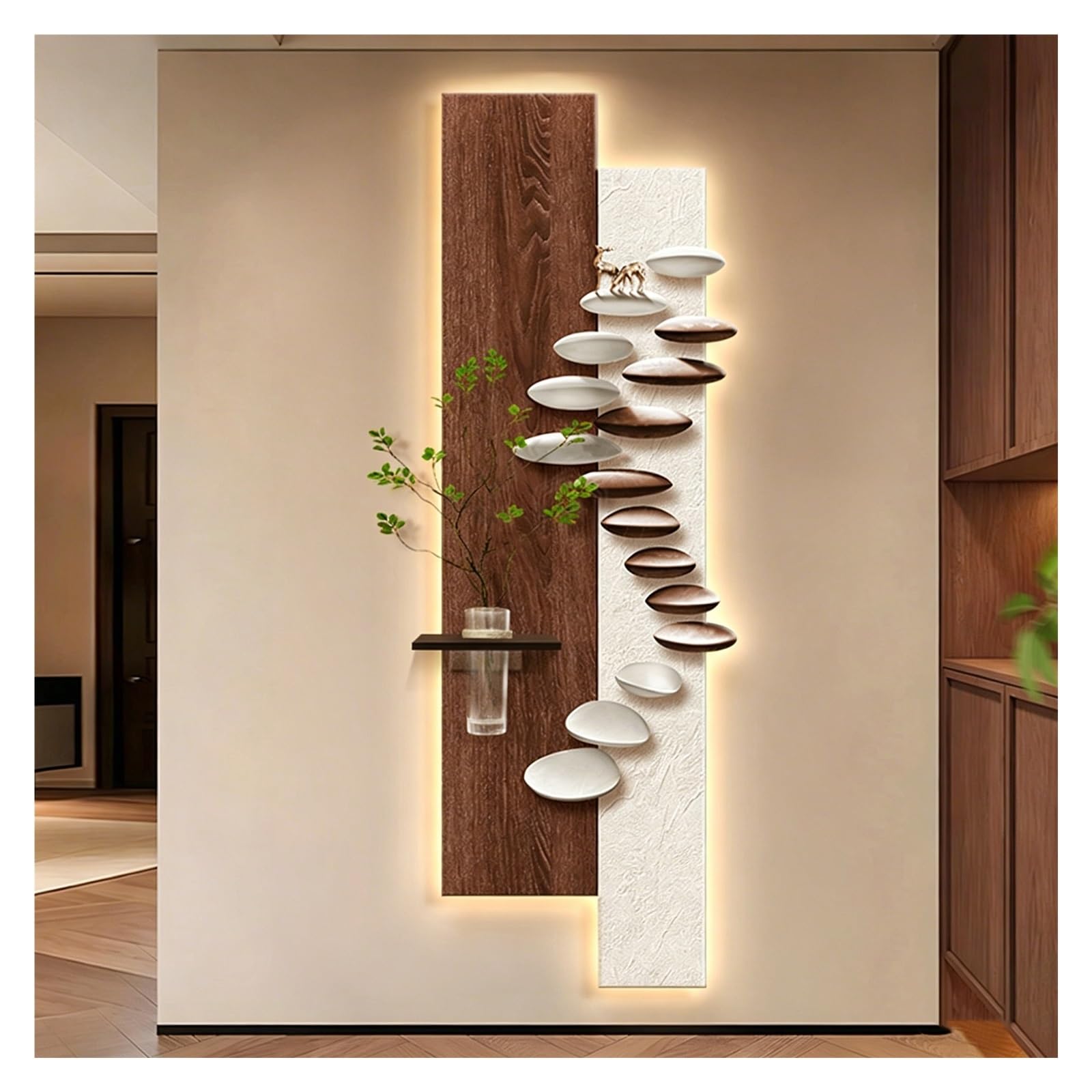 Décoration murale LED moderne et luminaire intérieur hydroponique