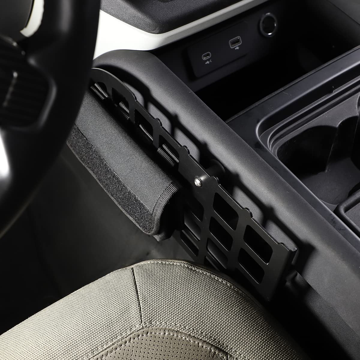 Para Land Rover Defender 90 110 2020-2022 Aleación de aluminio Consola central Control lateral Bolsa de almacenamiento Rack Organizador multifuncional