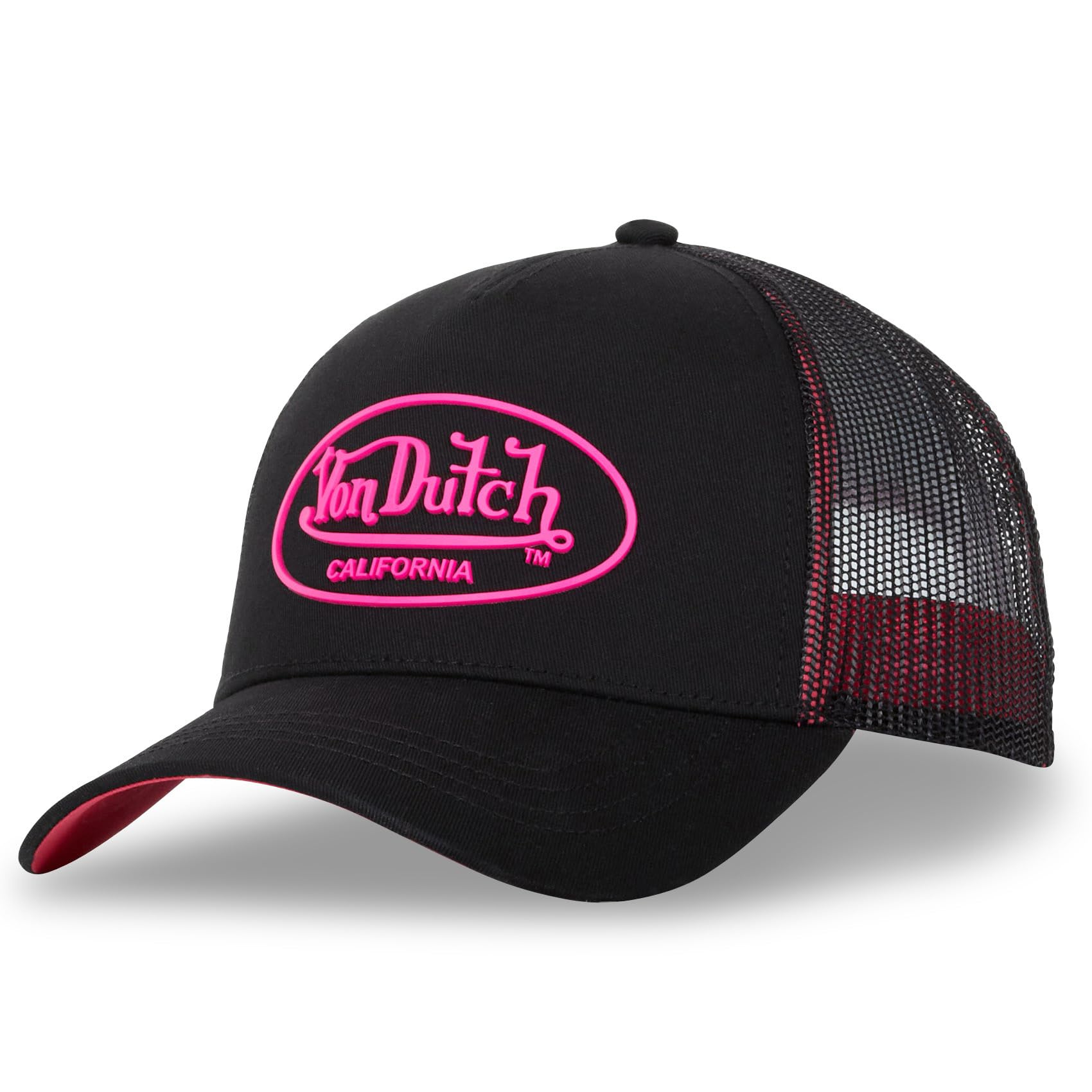 Von Dutch Men's Pink & Wo's Adjustable Cap, Dom Trucker Cap, One Size