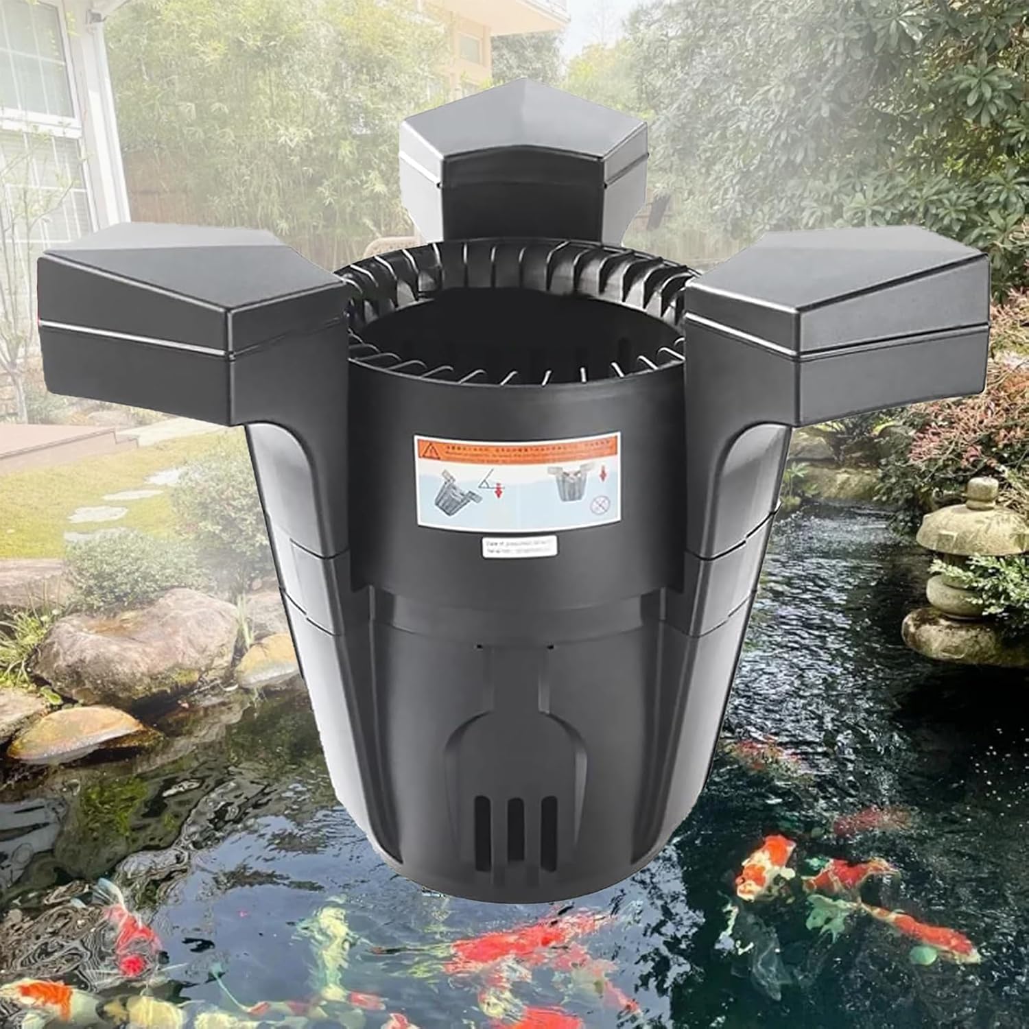 Potente Skimmer Flotante para Estanques con Bomba, Cable De 10 M, Aspiradora Eficiente para Estanques De Jardín, Limpiador Y Purificador De Plantas Acuáticas para Obtener Agua 75W