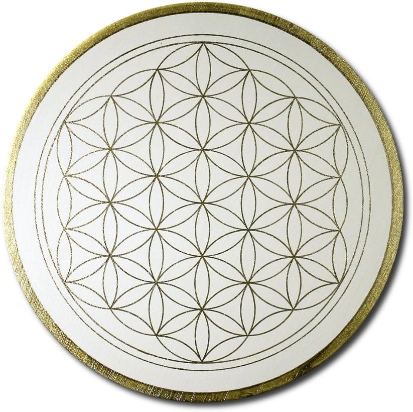 Flower of Life Wall Art "clarity" - Hand Painted with Acryl - Round 50 CM -