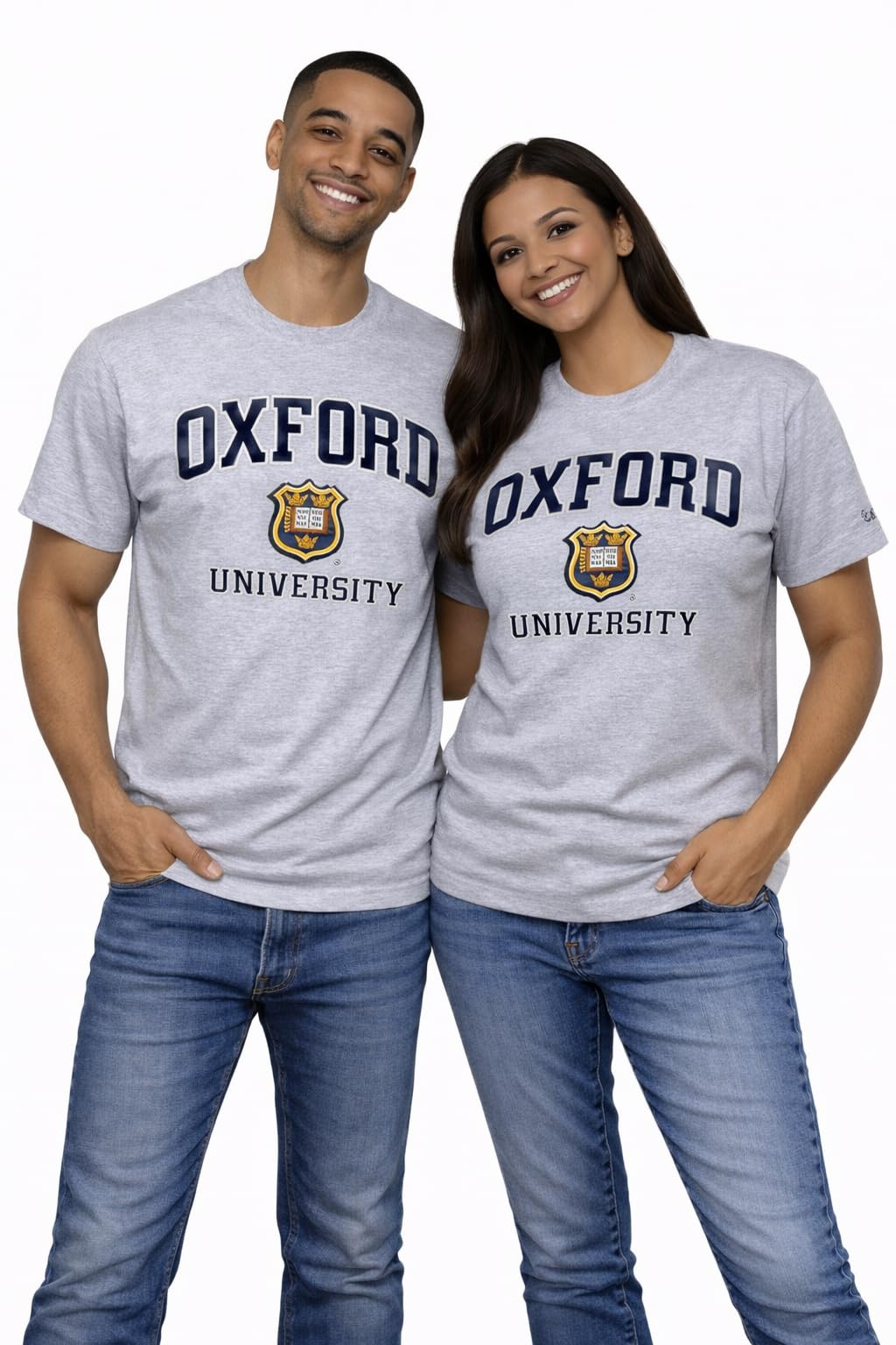 Gwcc Unisex Grey Official Oxford University™ Applique Embroidery T-Shirt | Classic Heritage Cotton Tee | Licensed Collegiate Apparel (Xs-2Xl) (S)