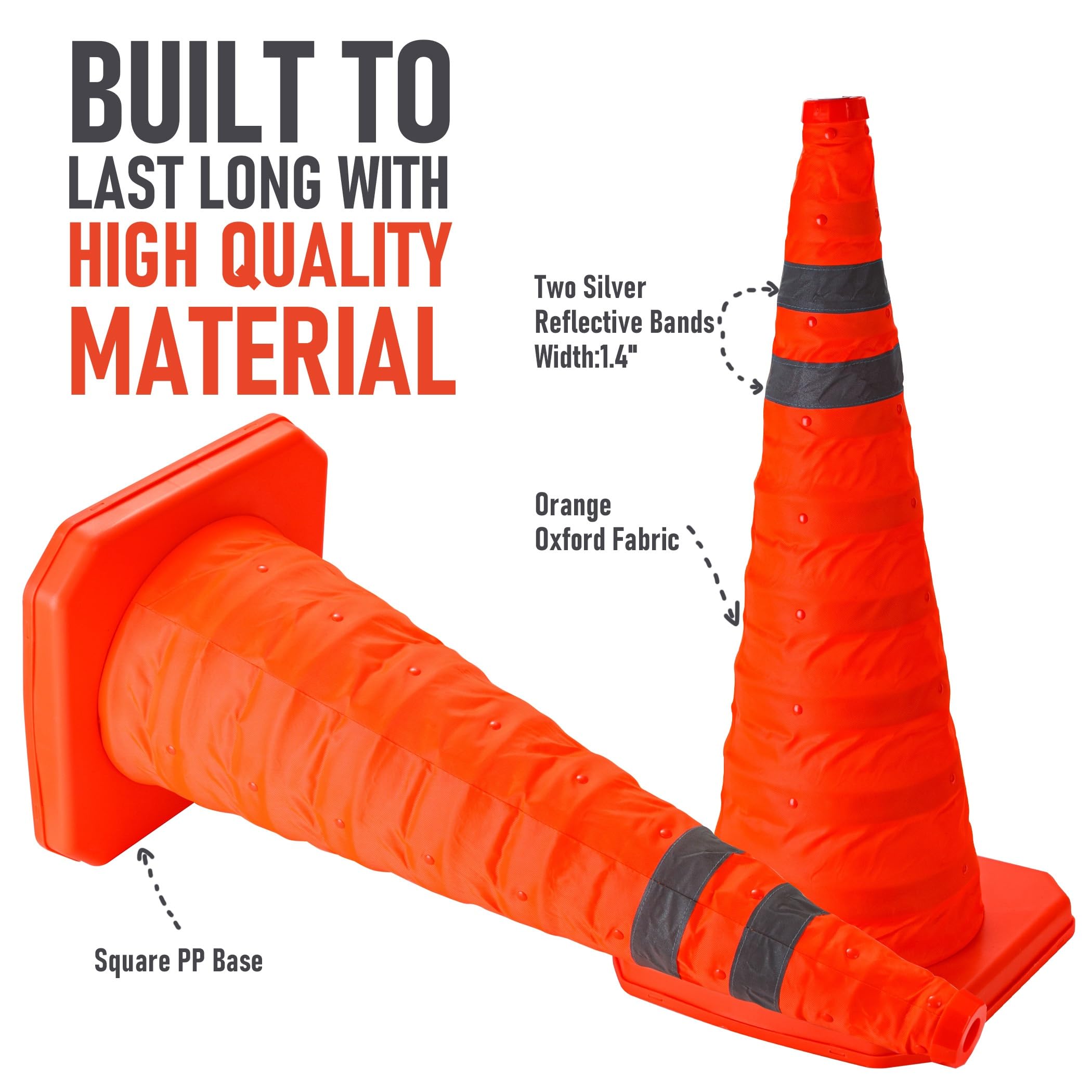 Snapklik.com : CARTMAN 4 Pack 28 Inch Collapsible Traffic Cones
