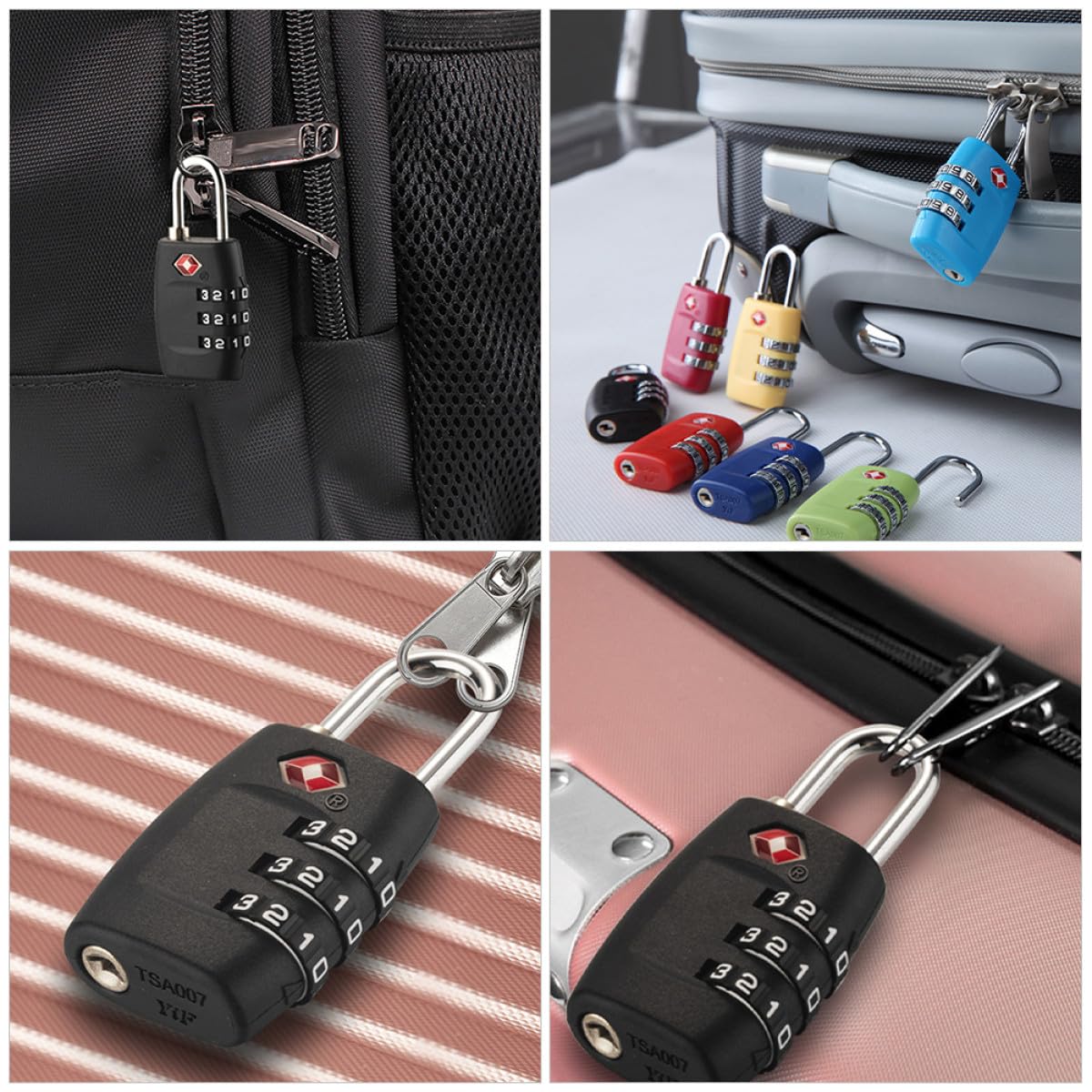 Angoily 15pezzi Lucchetti Combinazione Per Valigie Serrature Per Bagagli Zaini e Borse Facili Da Usare Chiave Design Elegante e Pratico Per Viaggi e Attività Quotidiane