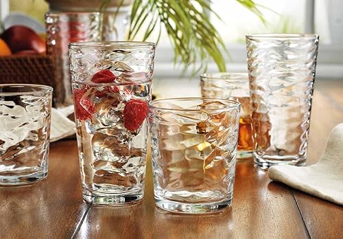 Miniatura 4 de Glaver's Juego de 16 vasos altos de 8 a 17 onzas de 8 a 13 onzas. Vasos de vidrio Rocks. Para agua, jugo, whisky y cócteles. Apto para lavavajillas