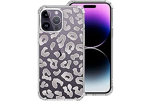 Leopard Print iPhone 14 Pro Max Clear Case: LaPAC's Stylish Shockproof Protection