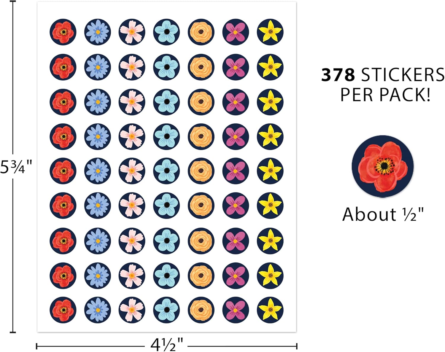 Teacher Created Resources Wildflowers Mini Stickers (TCR6702) - Image 4