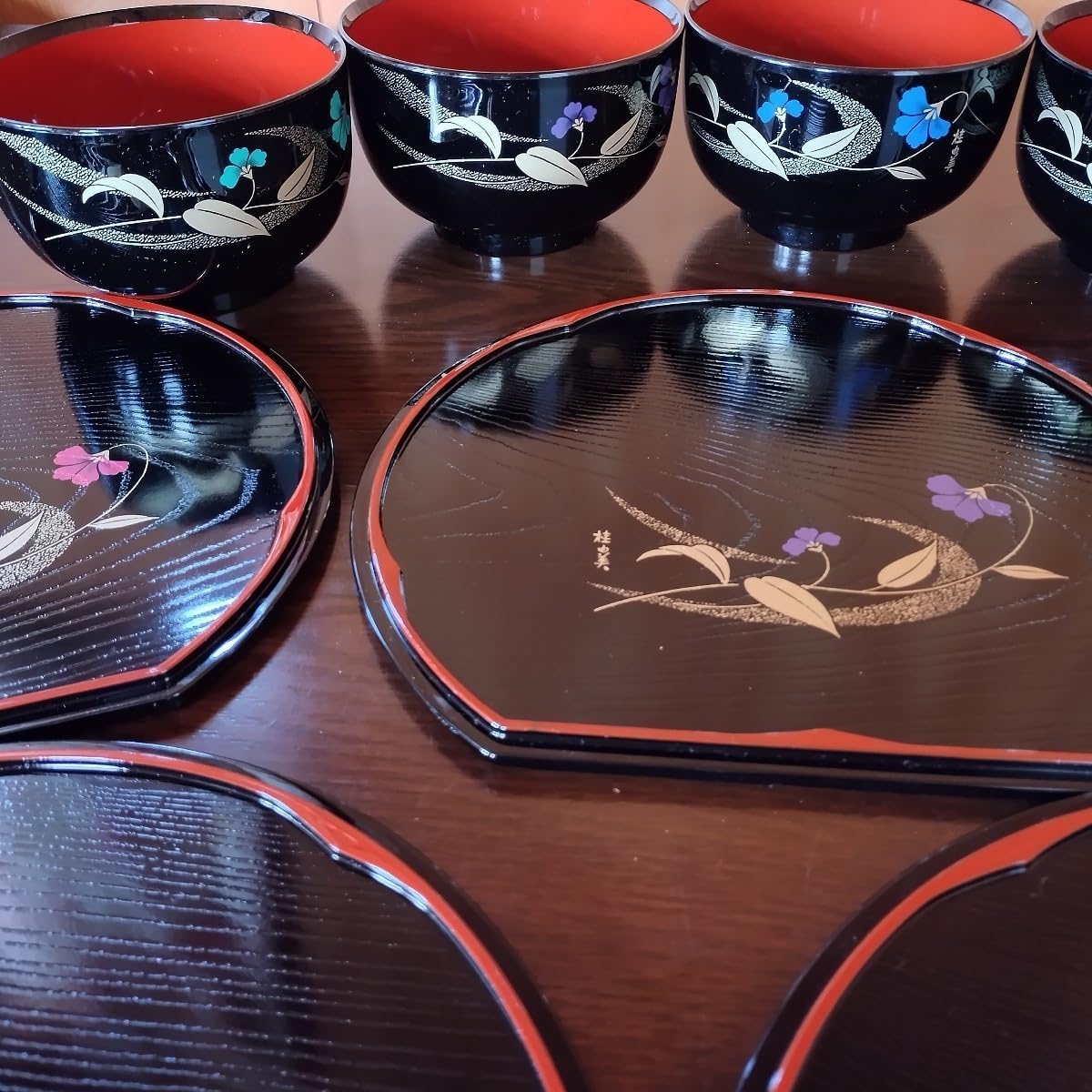 Amazon.co.jp: 込 桂由美 どっしり椀 箸 お盆 セット まとめ売り 和 