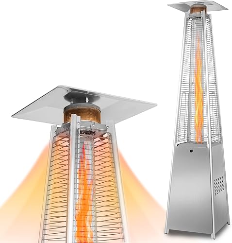 Calentador de espacio de propano para patio al aire libre, calentador de propano piramidal de 48,000 Btu, calentador para exteriores, calentador