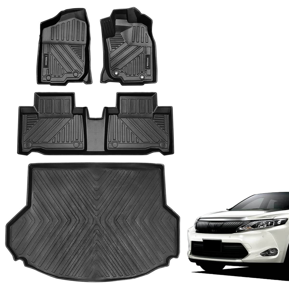 Amazon | 車用フロアマット トランクマット 対応 トヨタ ハリアー 60系 