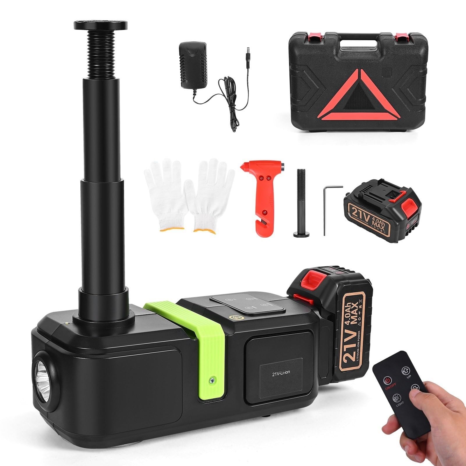 Cric per Auto Smontagomme 5T per Auto Jack a Forbice 12V con Avvitatore a percussione per Camion SUV berlina