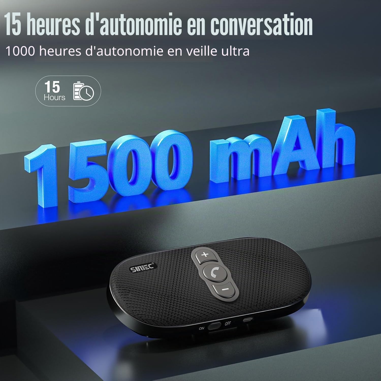 Kit Mains Libres Bluetooth pour Voiture - Siri et Google Assistant