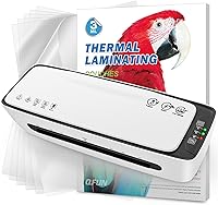 Vista 1 de Máquina laminadora de 9 pulgadas de laminación térmica y paquete de 20 hojas de laminación de 8.5 x 11 pulgadas, bolsas de laminación térmica