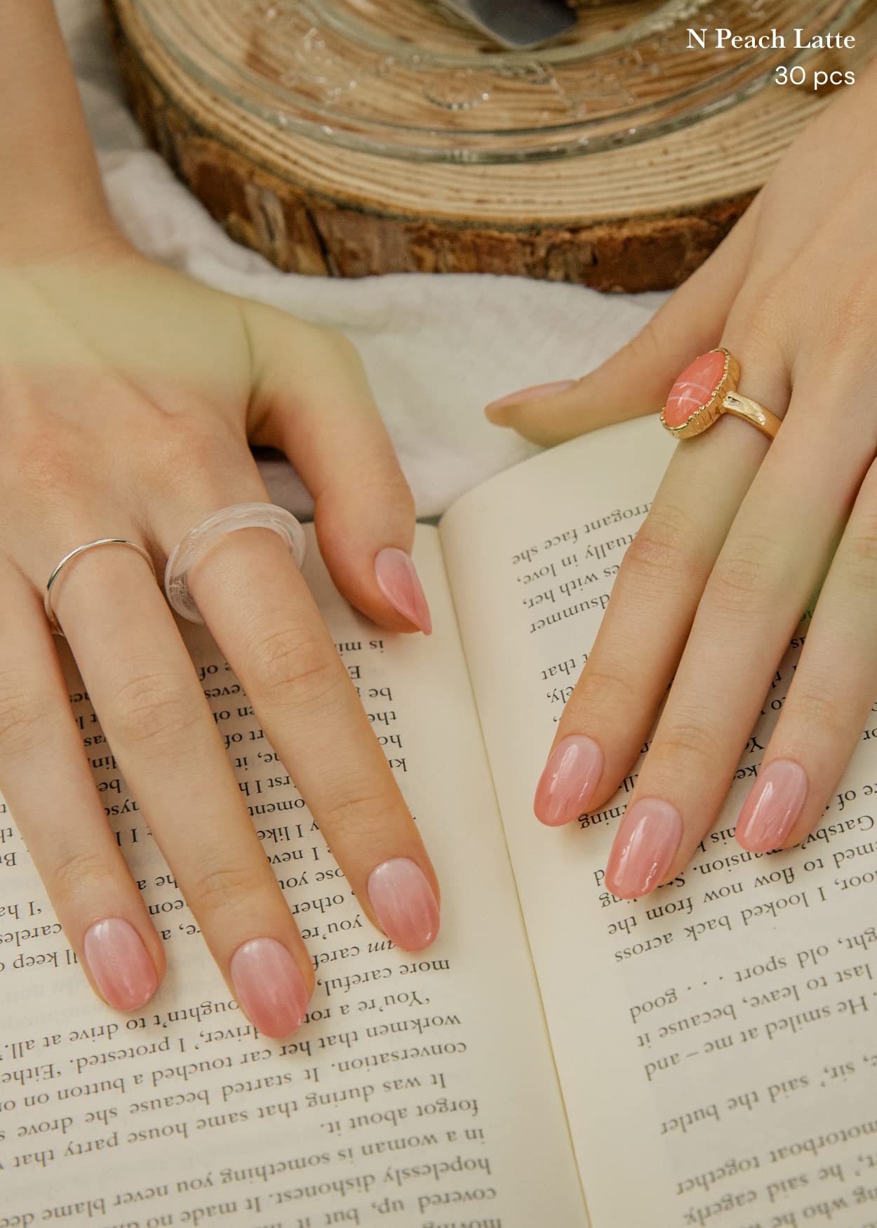 ohora Semi Cured Gel Nail Strips (N Peach Latte), Works with Any UV Lamps, Salon-Quality, Long Lasting - Image 4