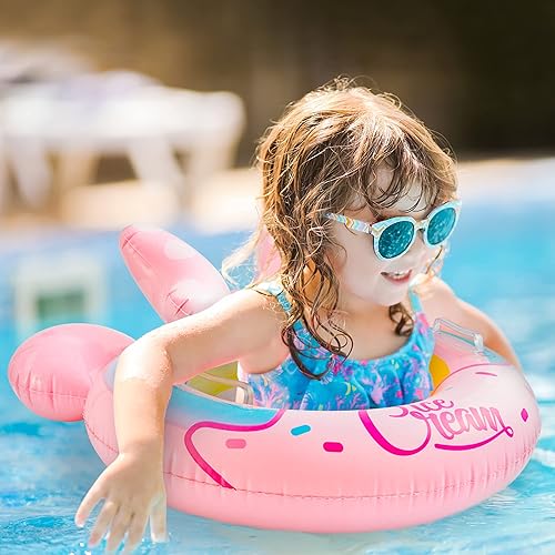 Miniatura 5 de D2ucco Flotador de piscina para bebé, diseño de caricaturas, ratón, para niños, anillo de natación inflable, piscina redonda, flotante, juguete para