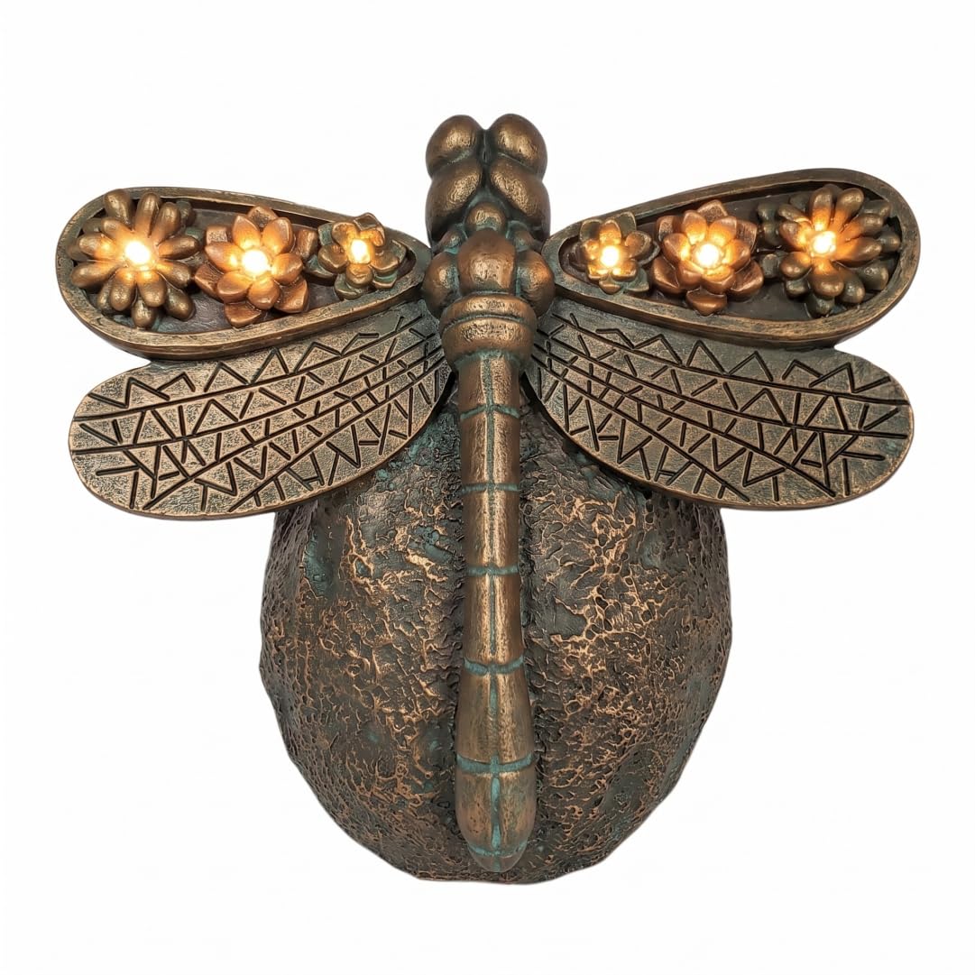 Apprelady Dragonfly Solar Lights Outdoor - Solar Garden Decor With Led Lights For Patio, Balcony, Yard