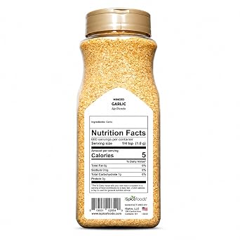 iSpice Minced Garlic Seasoning Spice Bulk Jar - 24 oz